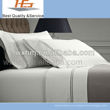 conjuntos de sábanas de cama de bordado de colección de vida de hotel de polycotton